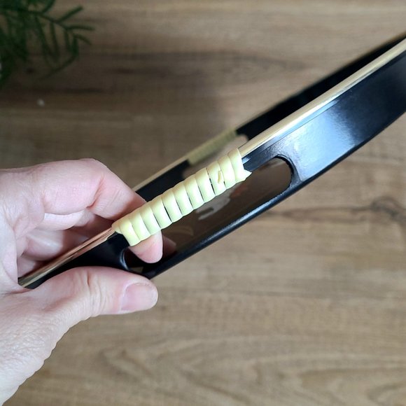 Round Gold Black White Red Colors Serving Tray. Art Deco Style. - Picture 5 of 7